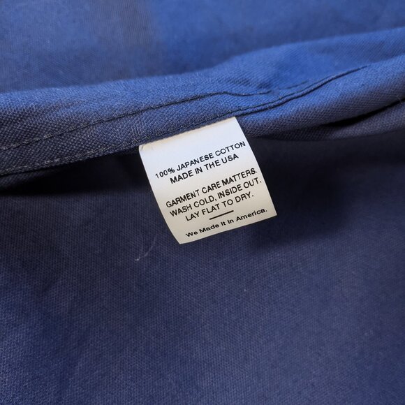 Akashi Kama Noragi Jacket Unisex Navy Blue Japanese Cotton MEDIUM Made In USA - Picture 5 of 12